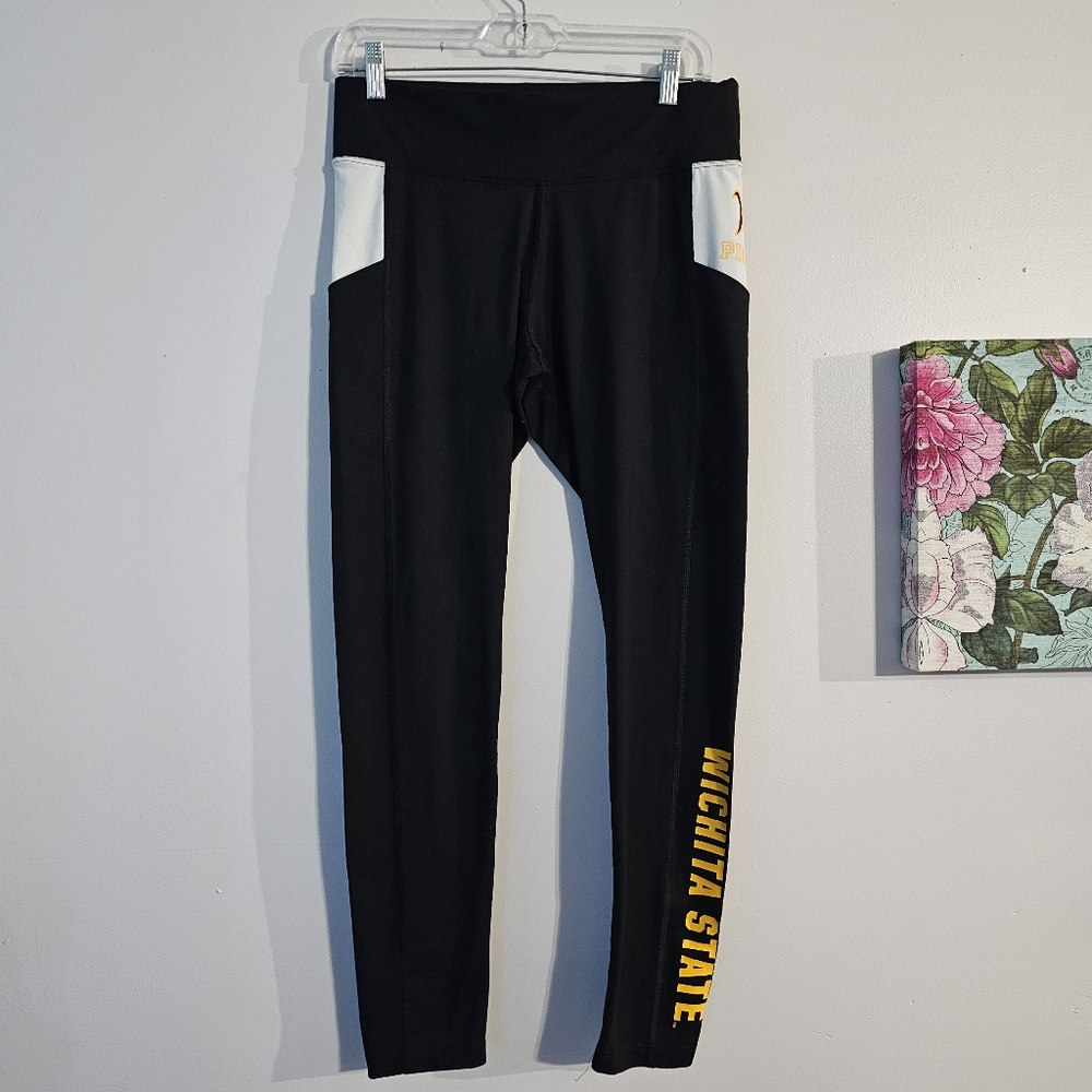 PINK Victoria's Secret EUC Ultimate Yoga legging, Wichita State College, size M